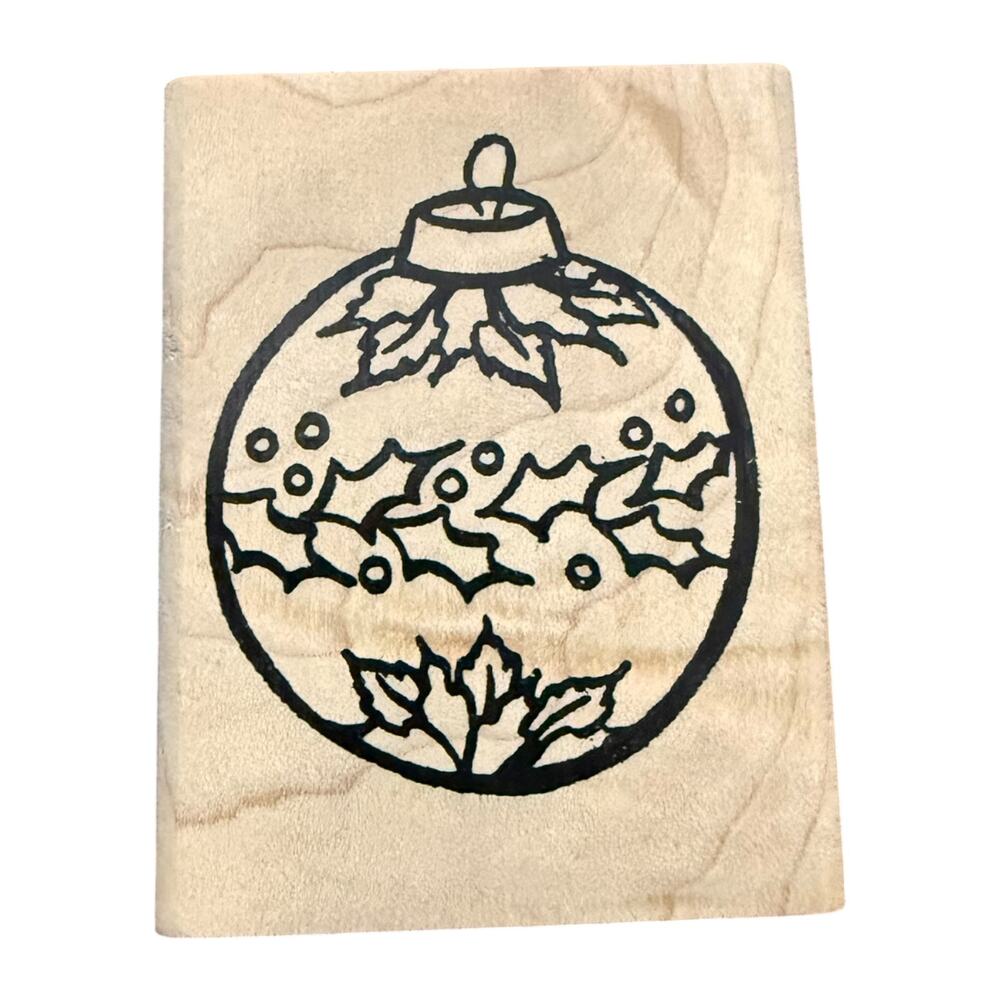 Stampin' Up! Christmas Tree Holiday Holly Ornament Rubber Stamp